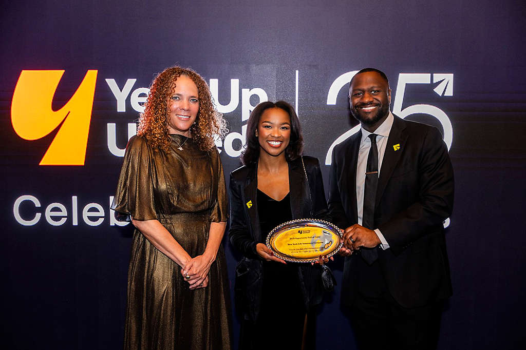 Ellen McClain (Year Up for CEO), with New York Life’s Tamara Taylor and Keith Byam