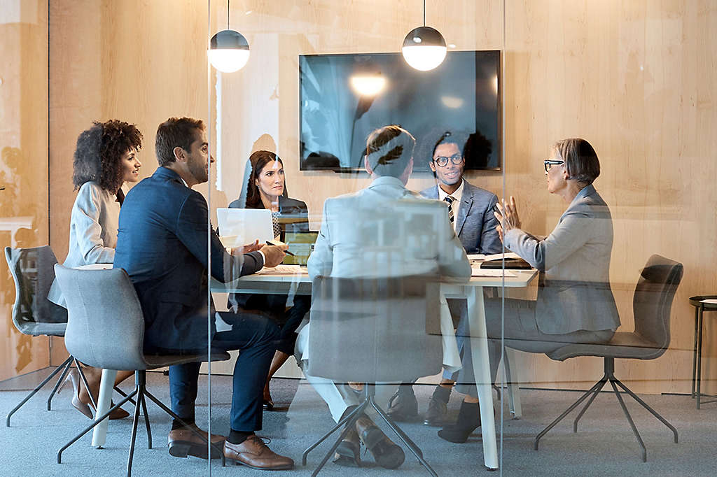 Group of business people in a meeting