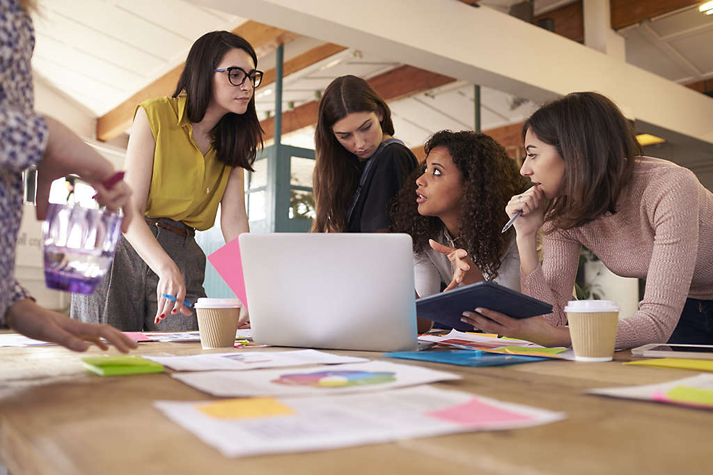 Women working in the office