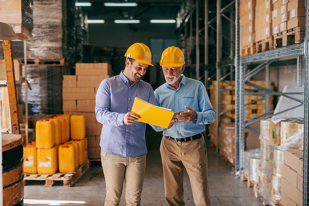 Workers in hardhats