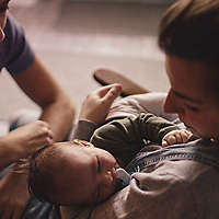 Family with small child
