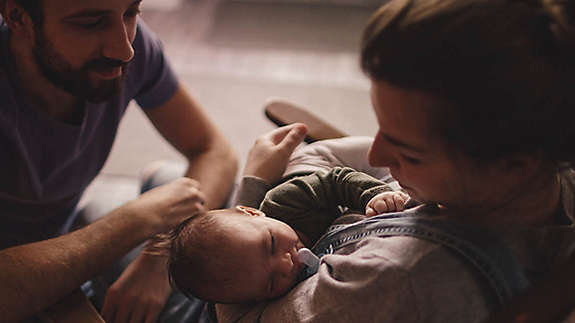 Family with small child