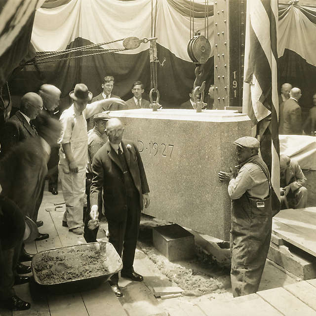 The laying of the New York Life Home Office cornerstone
