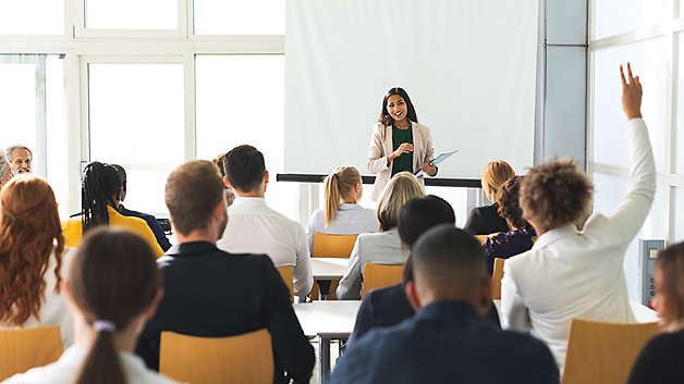 Person giving lecture