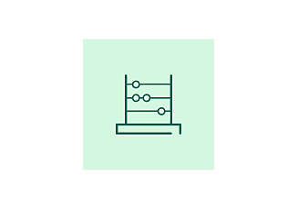 icon of an abacus in green